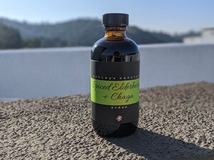 Organic Spiced Elderberry + Chaga Vinegar (SUGAR-FREE)