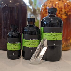 Organic Spiced Elderberry + Chaga Syrup (Sugar Free)